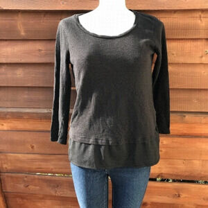 𝅺FRENCH terry top with chiffon 💚